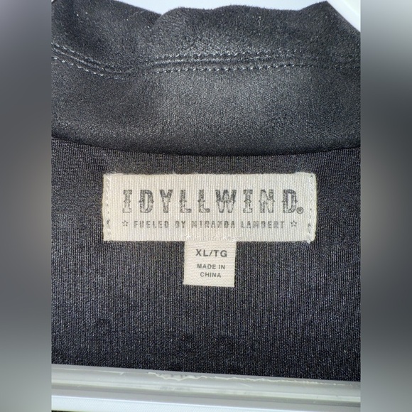 BLAIR FRINGE AND STUDDED FAUX SUEDE SNAP JACKET SIZE XL - Picture 12 of 14